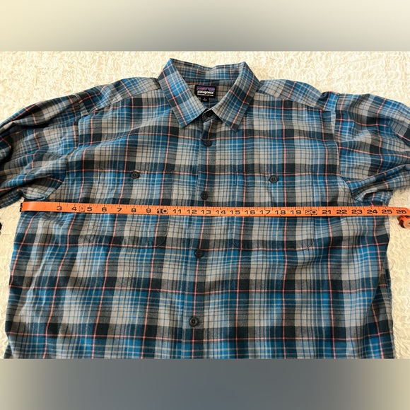Patagonia Mens Pima Long Sleeve Shirt. XL Fjord - Picture 3 of 5